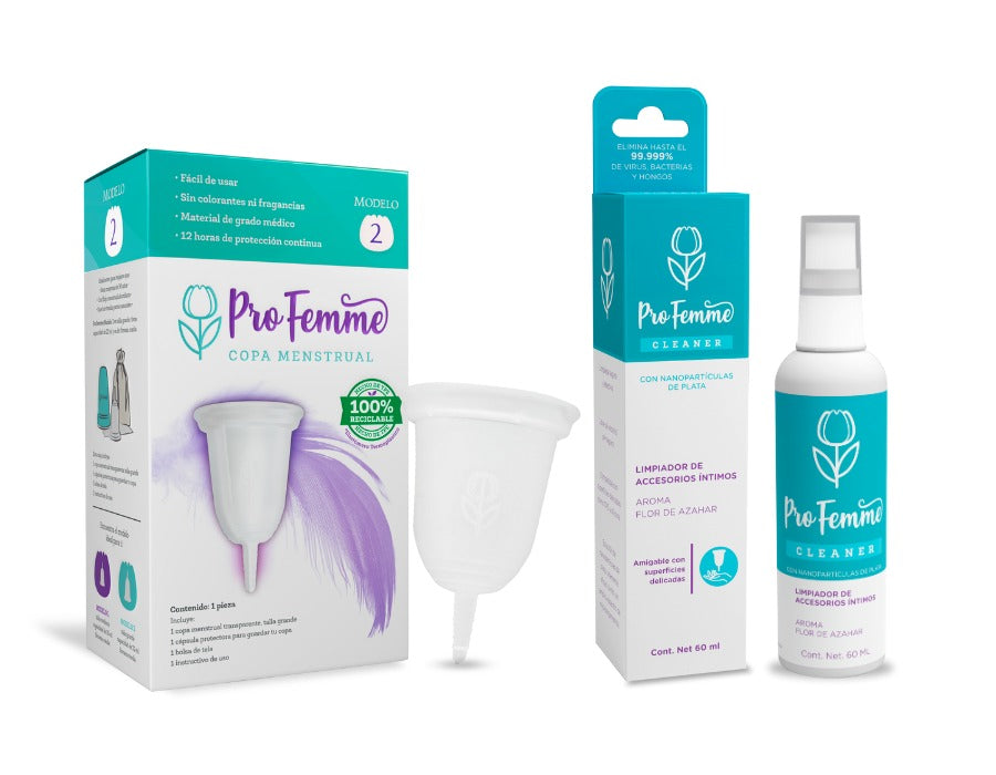 ProFemme Copa Menstrual Grande + Cleaner