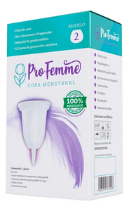 ProFemme Copa Menstrual Ecológica Grande / Bolsa + Cápsula