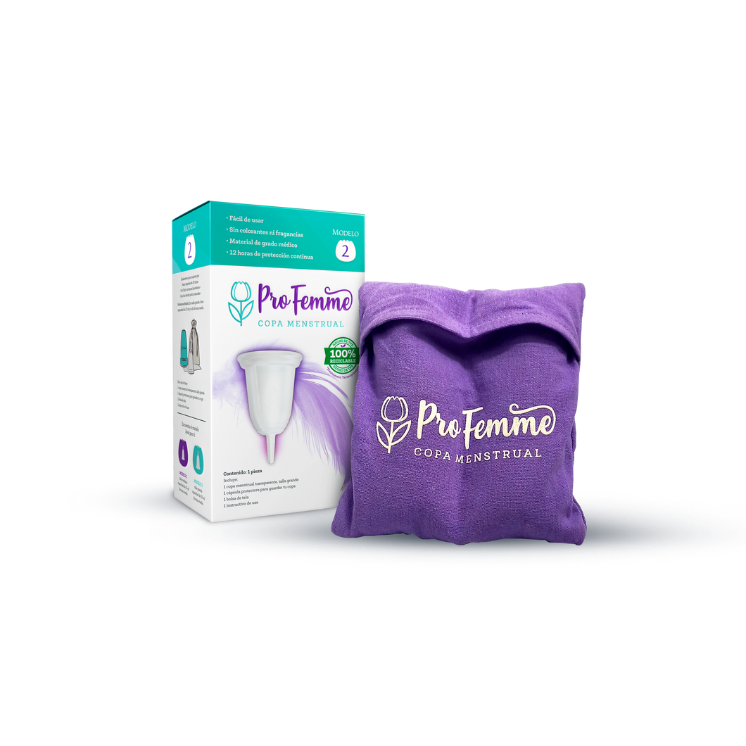 ProFemme copa menstrual Modelo 2 + Almohadilla